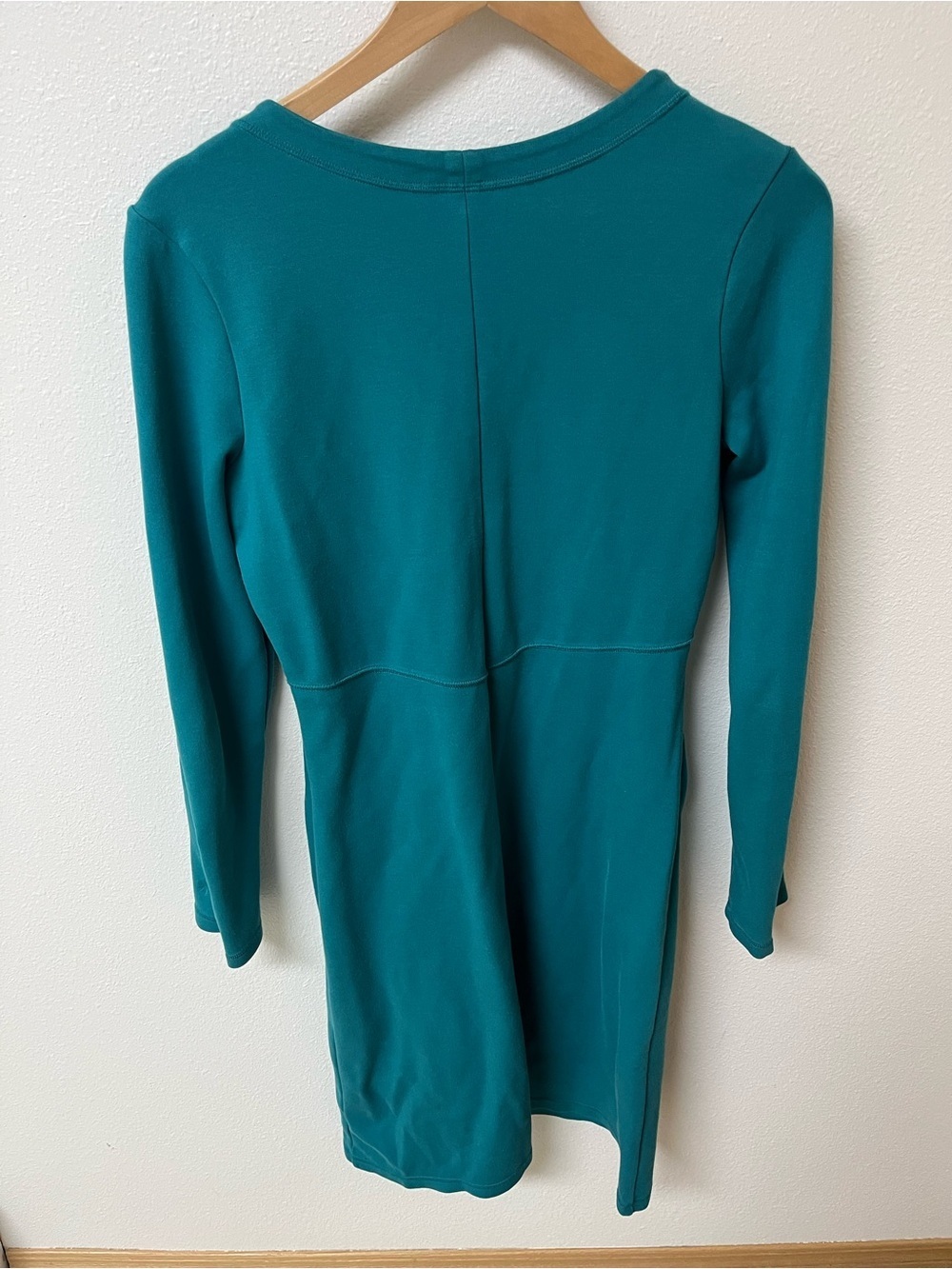 Athleta Teal V-Neck Dress women’s size MT - Picture 3 of 4
